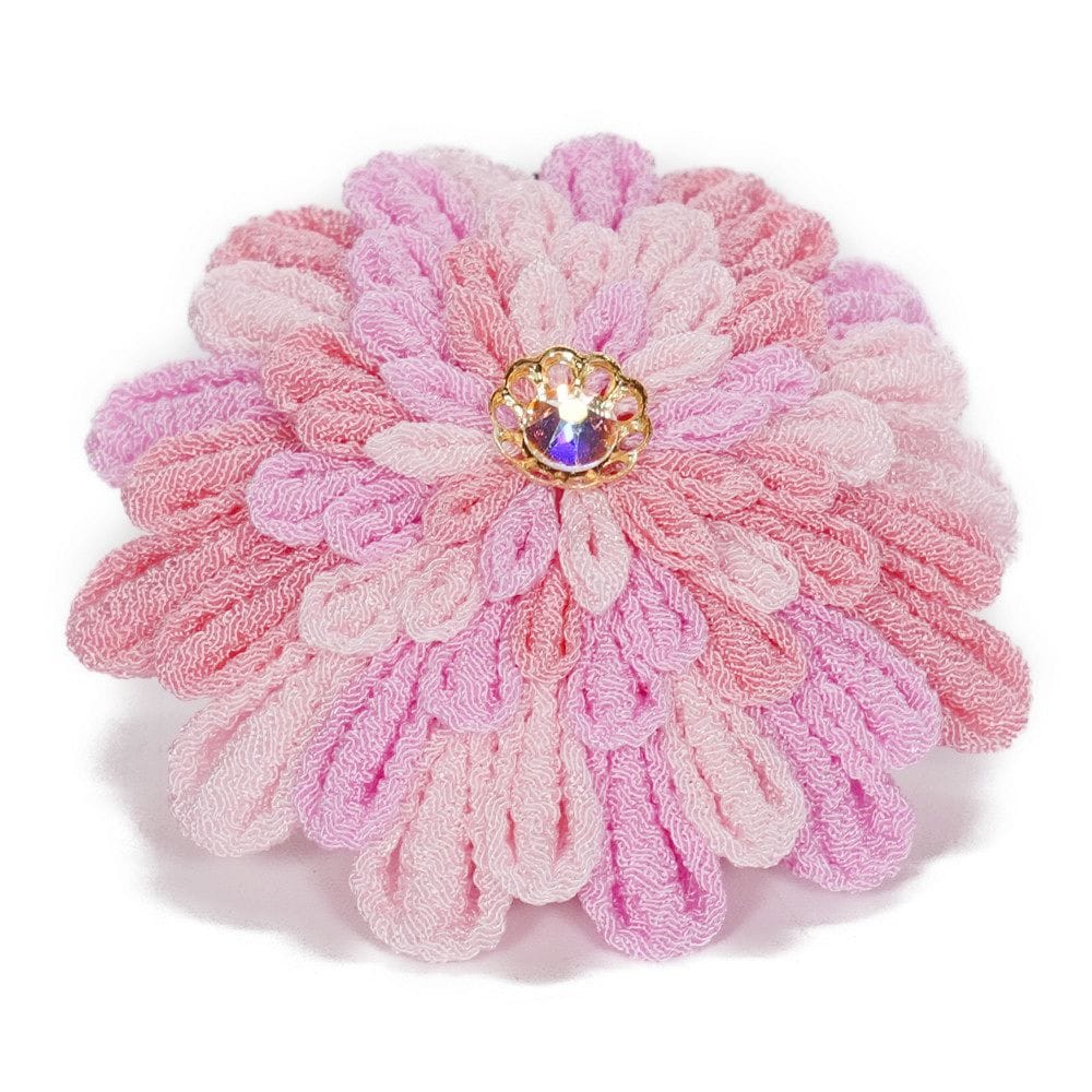 市松人形】10号 友禅 桜に菊〈小出松寿作〉※髪飾り・小物入れ付き[243