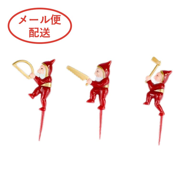 ケーキピック 森の小人セット 3種×10 MH 1213（30個入）※メール便