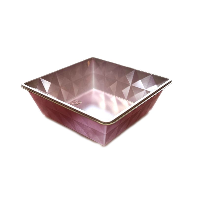 ケーキトレー IK89角ダイヤスクエアトレ―ローズレッド（100枚入