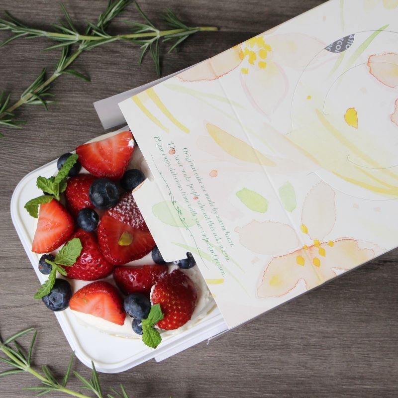 6号ケーキ箱 フラワー （100枚入） | デコレーションケーキ箱 | 伊藤景