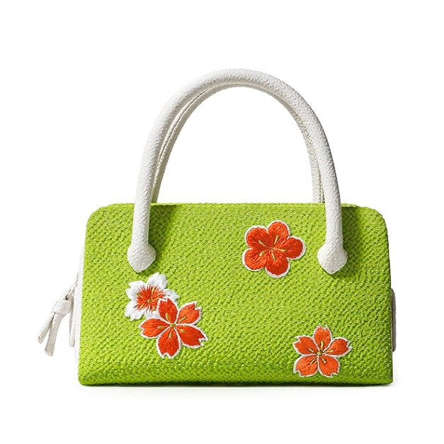 ミニミニ葵バッグ 七五三・パーティー用「佐賀錦 松皮菱」ベージュ