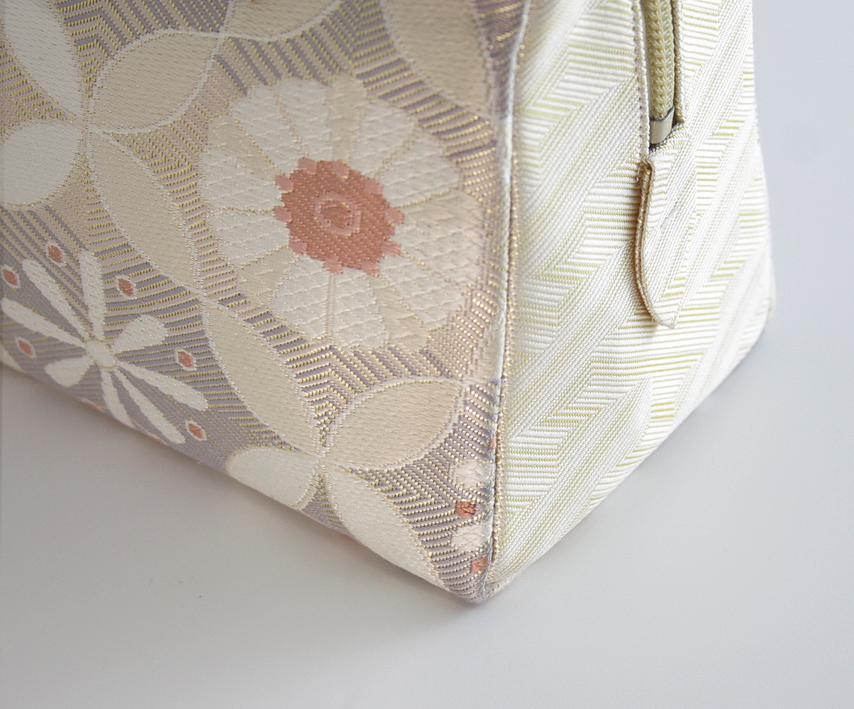 葵バッグ「佐賀錦梅七宝」｜和装バッグ 着物用ハンドバッグ