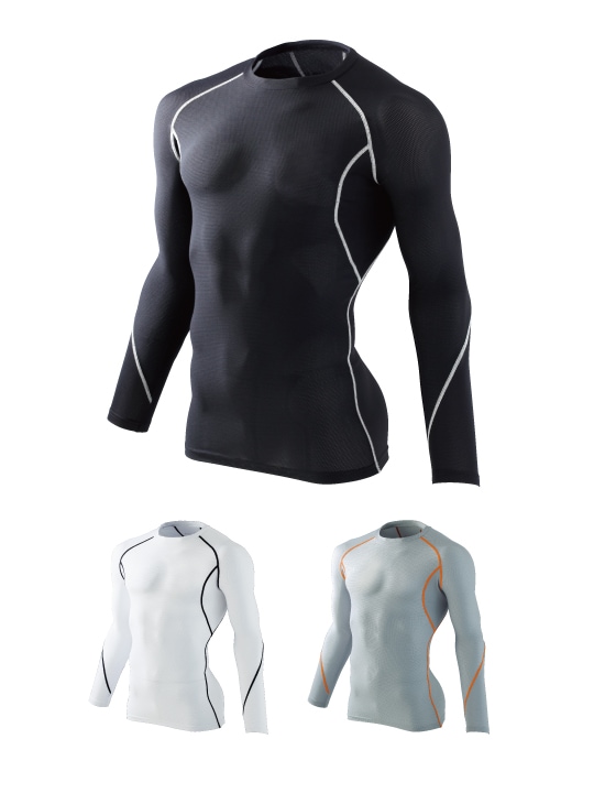 Jawin】 56144 ロングスリーブ(総メッシュ)[春夏]＜名入れ刺繍加工不可