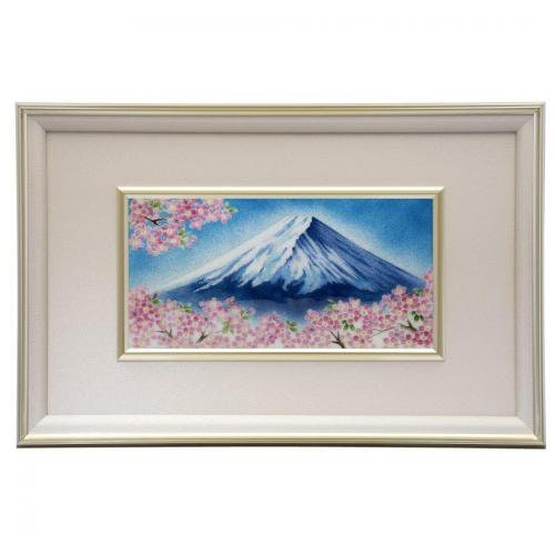 七宝焼き 額 612青富士桜 | 額 | 伝統工芸品・和風記念品 通販