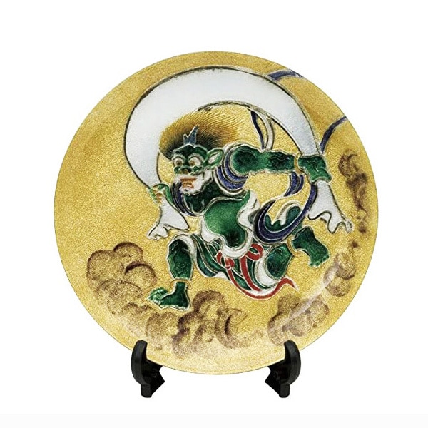 七宝焼き 俵屋宗達 飾皿 7丸 風神 | 飾皿 丸形 | 伝統工芸品・和風記念