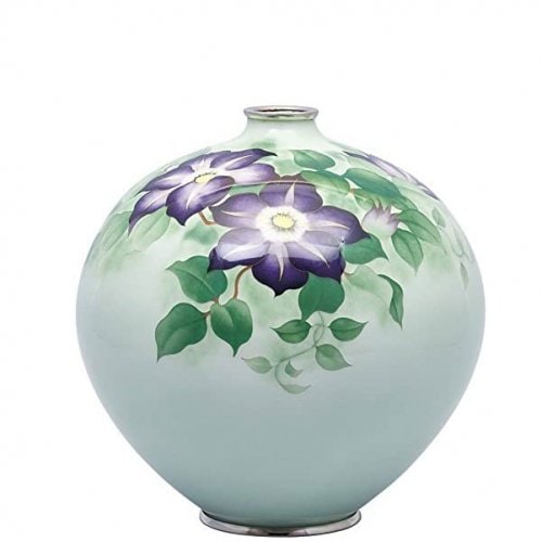 七宝焼き 花瓶（田村丈雅 作） 80号 変形(H24) 鉄線 | 花瓶 | 伝統工芸