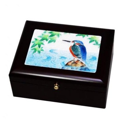 七宝焼き 小物・はがき入れ 双鶴（そうかく） | 小物入れ | 伝統工芸品