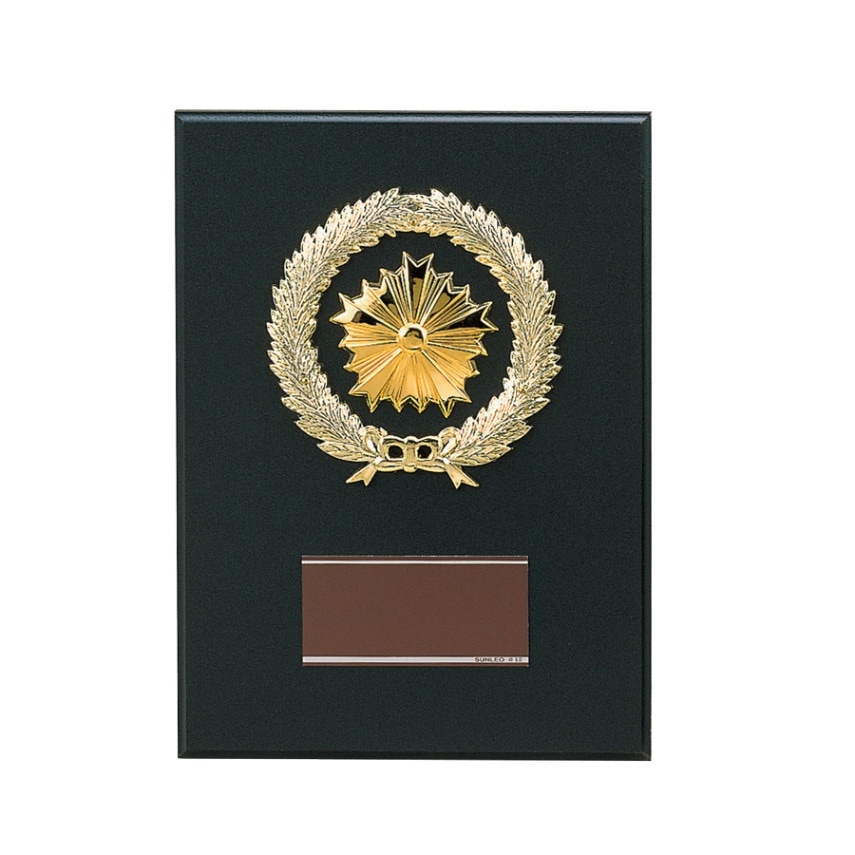 旭日章 ・警察章マーク付木製楯 JP-AT-4467 | 警察 | トロフィー・優勝