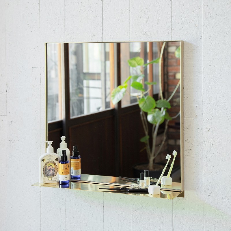 真鍮フレームミラー | 家具,ミラー | オリジナル家具・金物の上手工作所