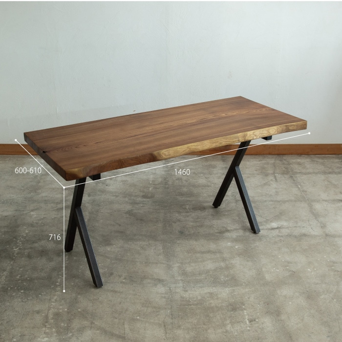 無垢天板 キハダ デスクテーブル | 家具,テーブル・デスク