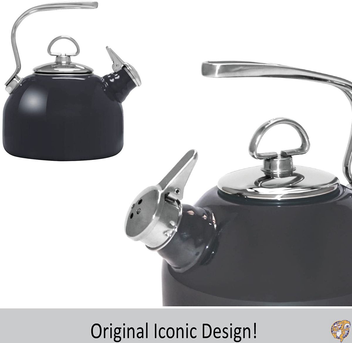 Chantal シャンタール 笛吹き クラシック エナメルケトル オニキス