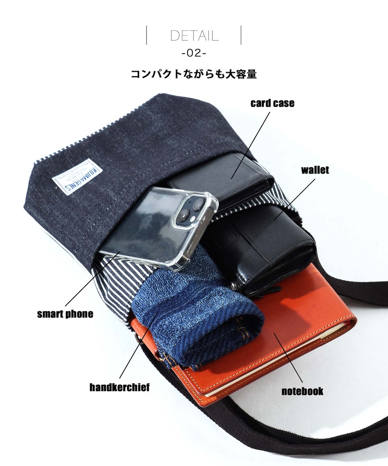 Denim & Hickory Shoulder Bag / デニム＆ヒッコリー ショルダーバッグ