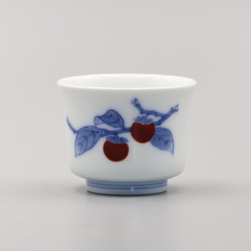 ぐい呑 大 染錦柿文 | 酒器・ぐい呑 | 柿右衛門窯公式オンラインショップ