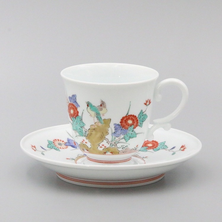 珈琲碗 縁反 菊鳥文 | 碗皿・カップ | 柿右衛門窯公式オンラインショップ