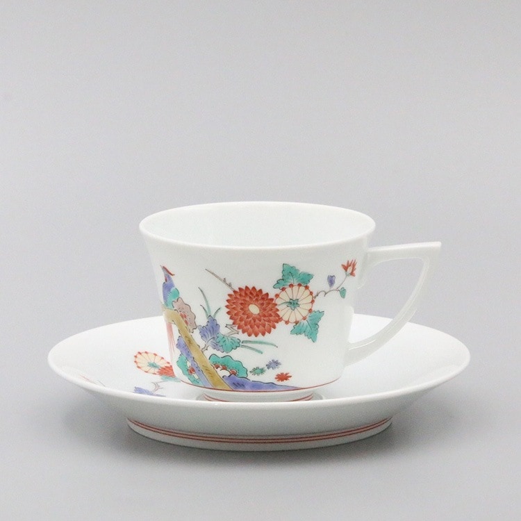 珈琲碗 角形 菊鳥文 | 碗皿・カップ | 柿右衛門窯公式オンラインショップ