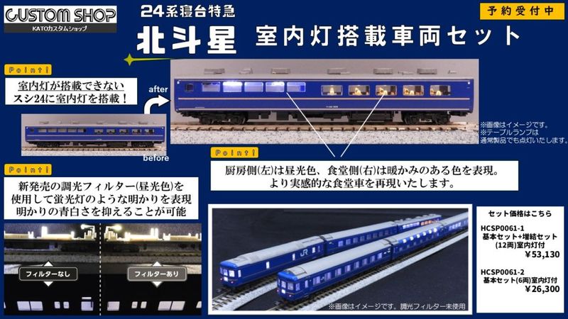 室内灯付】24系寝台特急「北斗星」＜デラックス編成＞12両セット【製