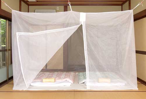 ムカデ蚊帳 片麻(色：生成り) 8畳用 - 国内蚊帳生産No.1 越前蚊帳の