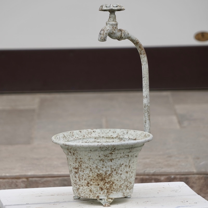 アンティークブリキ・FRシリーズ・蛇口ポット・M