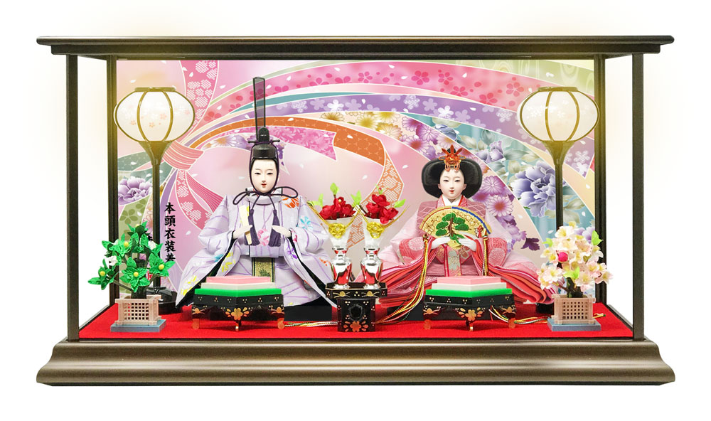 雛人形 コンパクト 定番ケース飾り｜シンプルで美しい雛人形