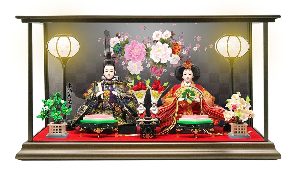 雛人形 コンパクト 定番ケース飾り｜シンプルで美しい雛人形