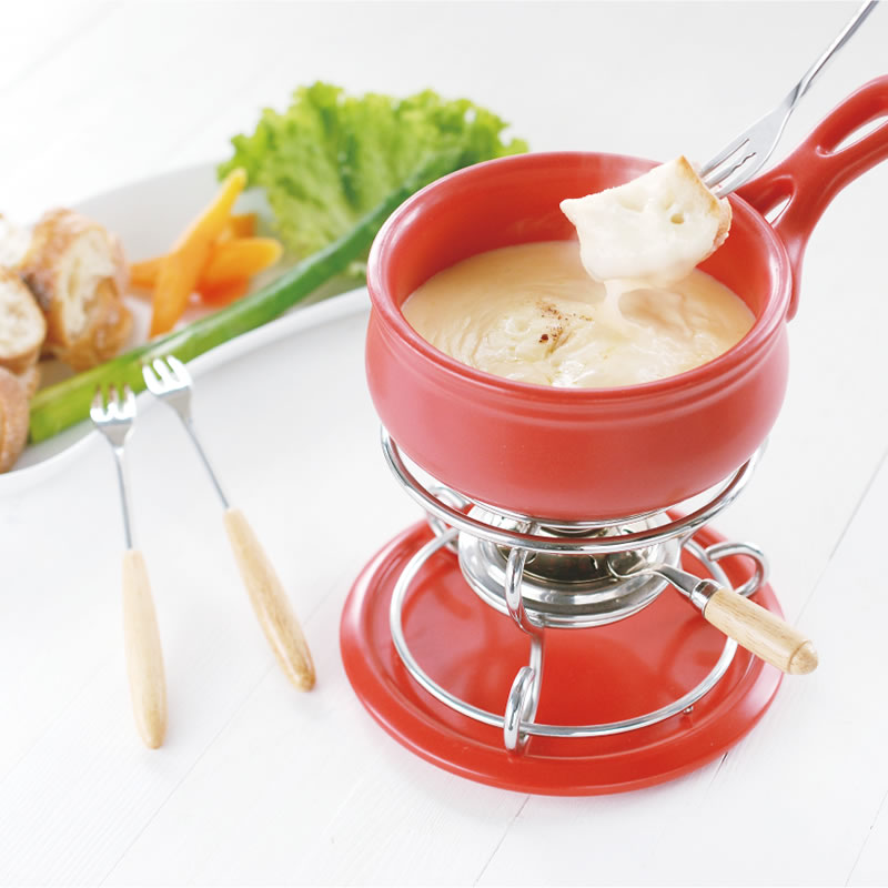 耐熱セラミック土鍋 セラキッチン フォンデュセット 13cm/21cm