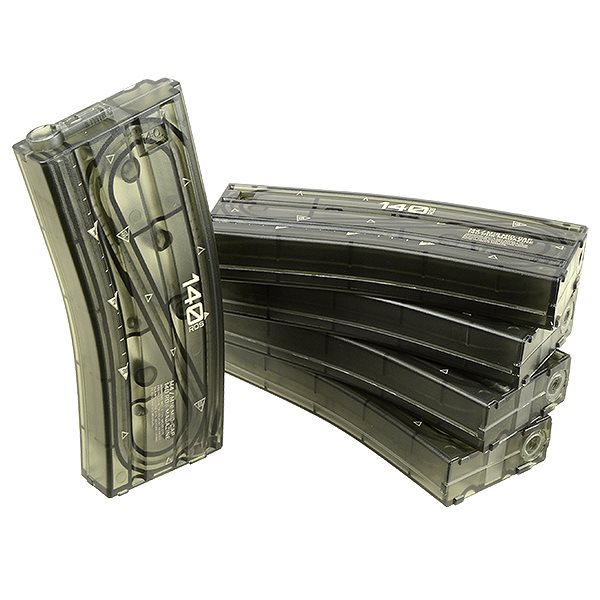 □5本セット□ ARES製 140連 M16・M4 クリアマガジン | エアガン