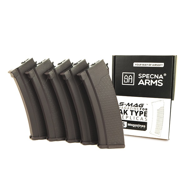 Specna Arms S-MAG AK用 130連 ミッドキャップ ポリマーマガジン