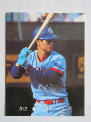 81123 カルビープロ野球カード 1981年 No.123 ヤクルト 渡辺進 並上品