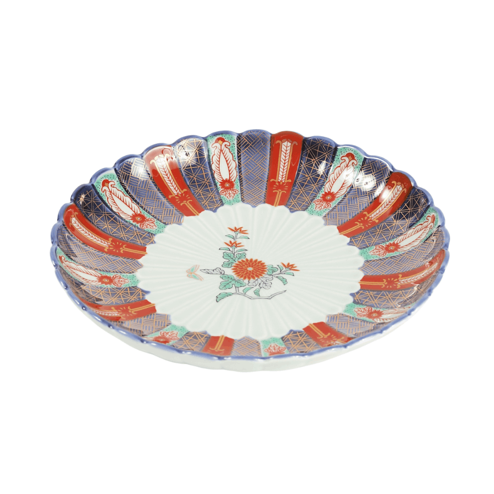 高級創作陶芸 波佐見焼 林九郎窯 古伊万里亀甲 ガラスコンポ－ト 高台付き