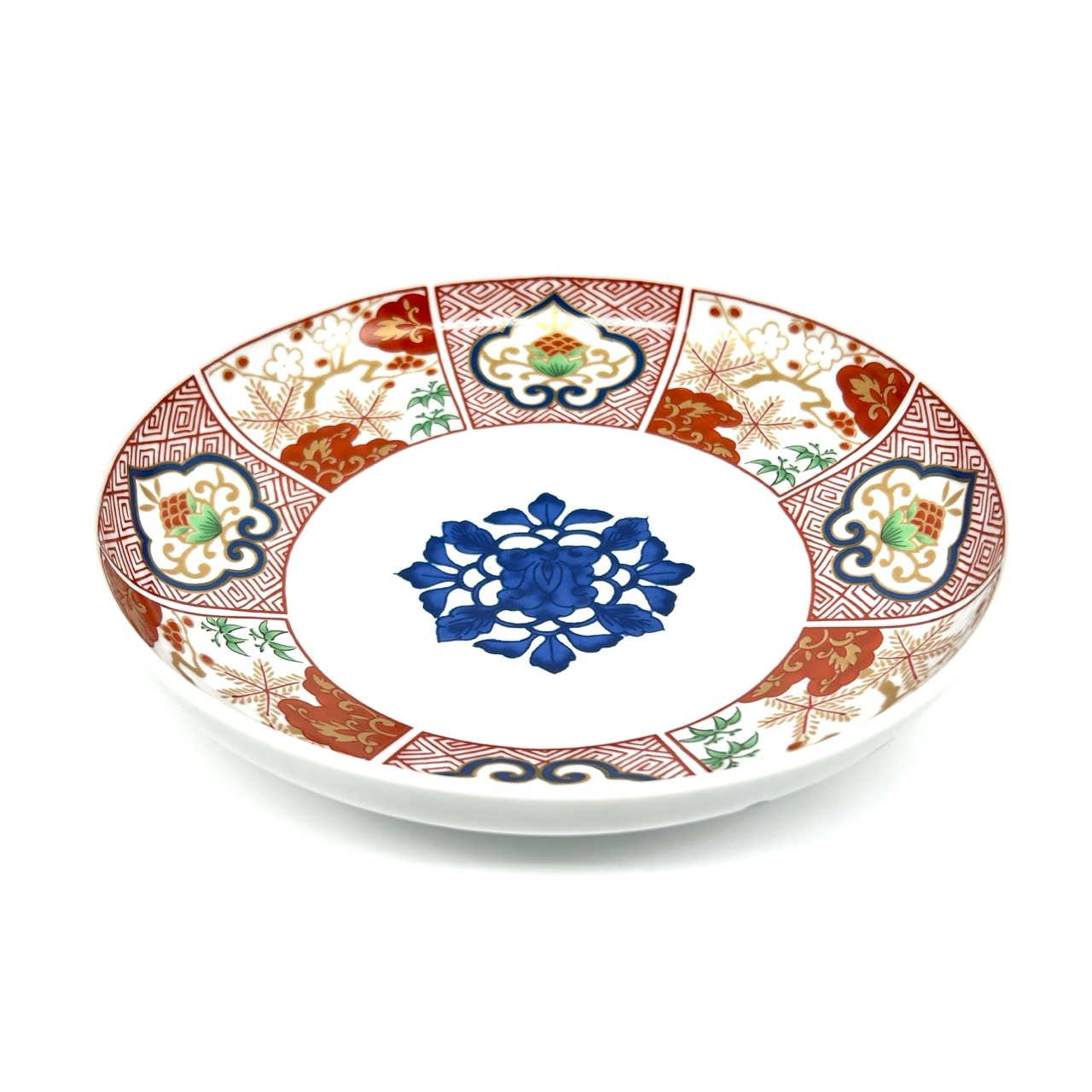 美山窯】染錦窓絵霊芝文大皿【波佐見焼】｜創亭やぶきたオンライン