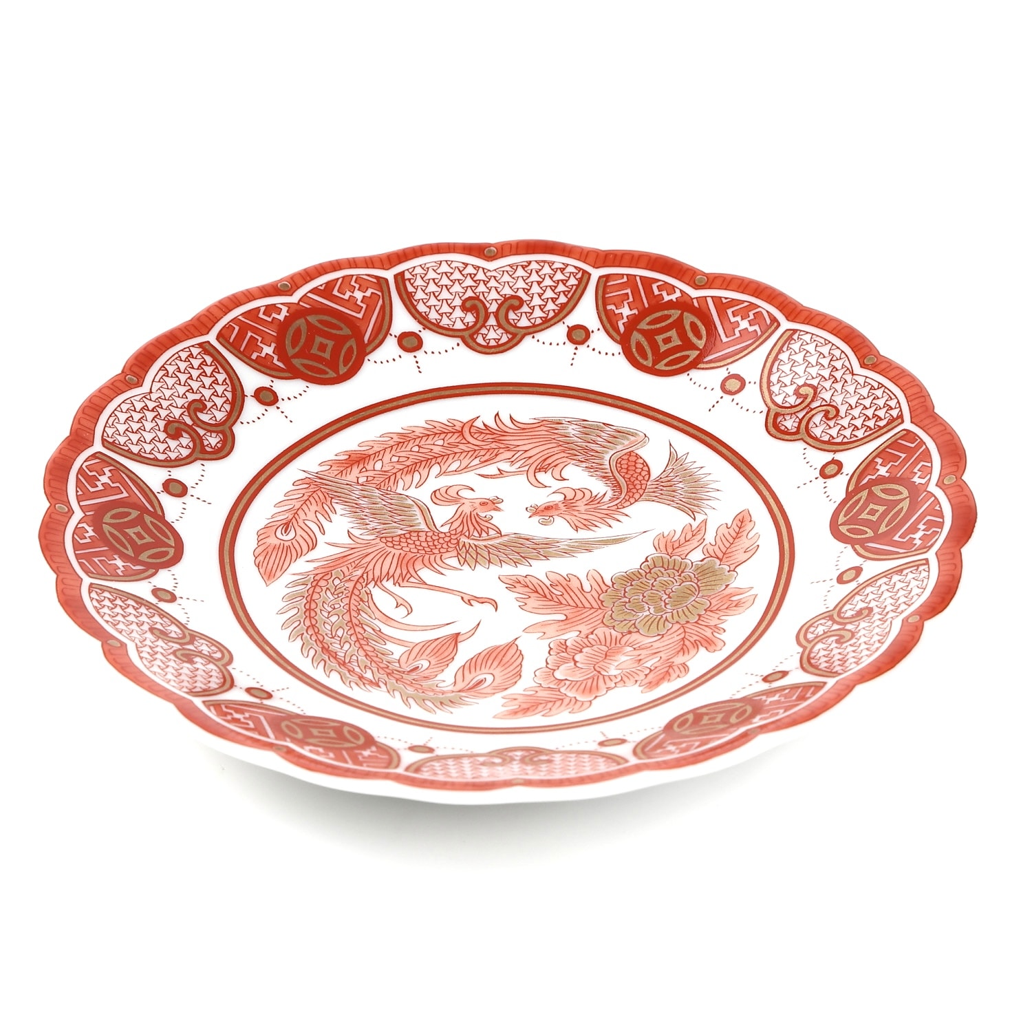 九谷焼】4号皿・時代画風赤絵【青郊】｜創亭やぶきたオンライン