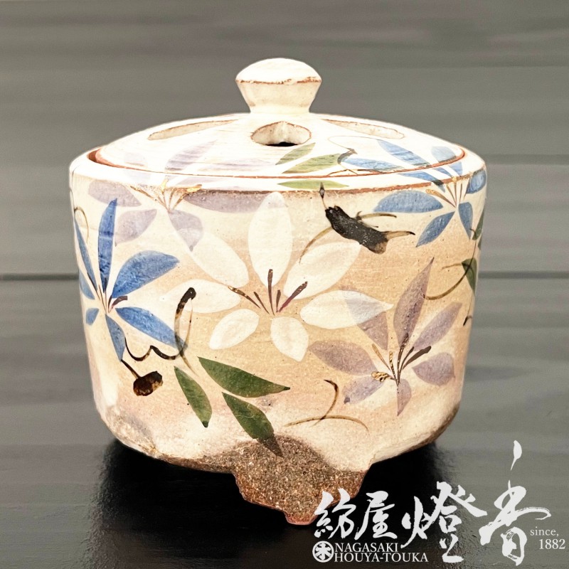 香器『香炉【乾山手鉄仙(けんざんでてっせん)】紙箱入[京焼・清水焼/俊