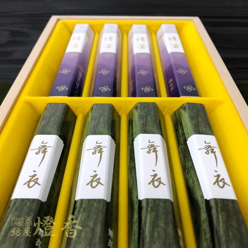 ご贈答/進物『線香組合せ【清芳・舞衣（せいほうまいごろも）】桐箱2種