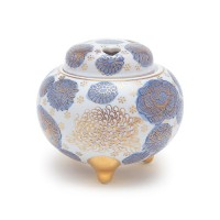 日本香堂の香器『香炉【九角捻 吉田屋花鳥(きょうかくねじよしだやか