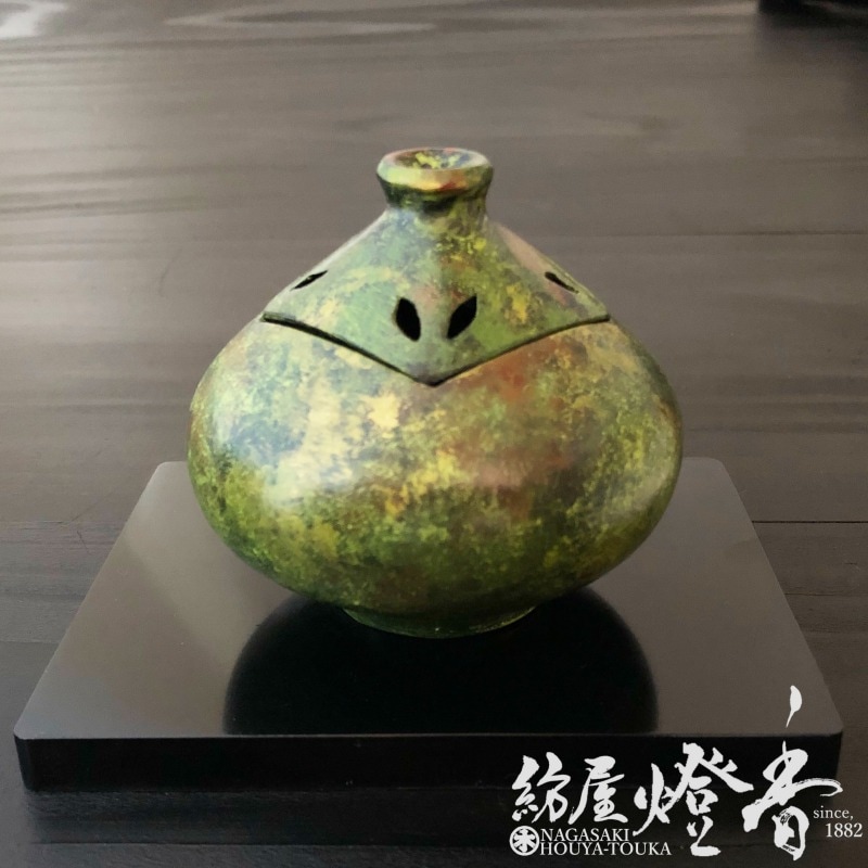 香炉/香器『高岡銅器【夕月(ゆうづき)-YUDUKI-敷台付】合金製[空焚き用