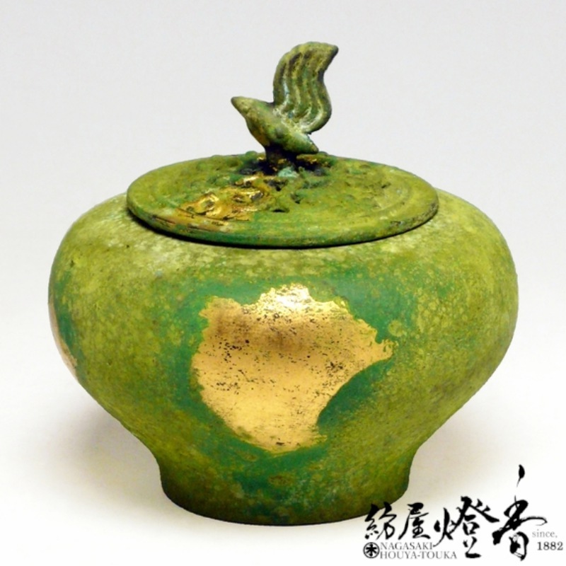 香炉/香器『高岡銅器【小鳥香炉/本金青銅色】銅製・能作吉秀作[空焚き