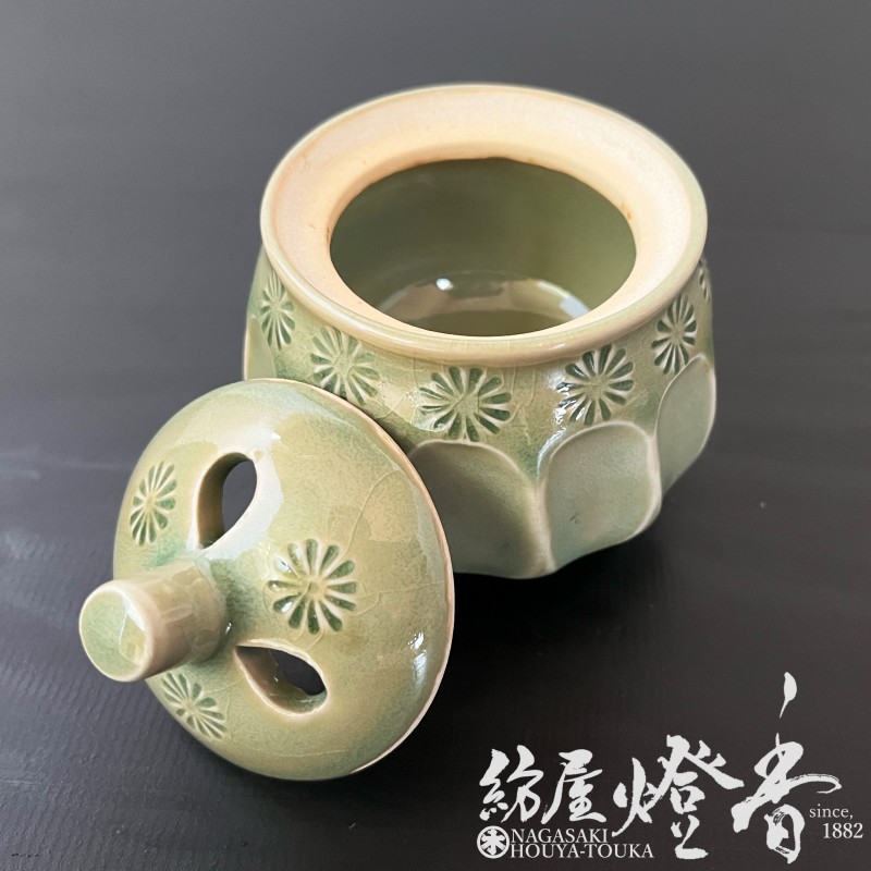 香器『香炉【菊紋そぎ(きくもんそぎ)-KIKUMONSOGI-】京焼・清水焼/稔