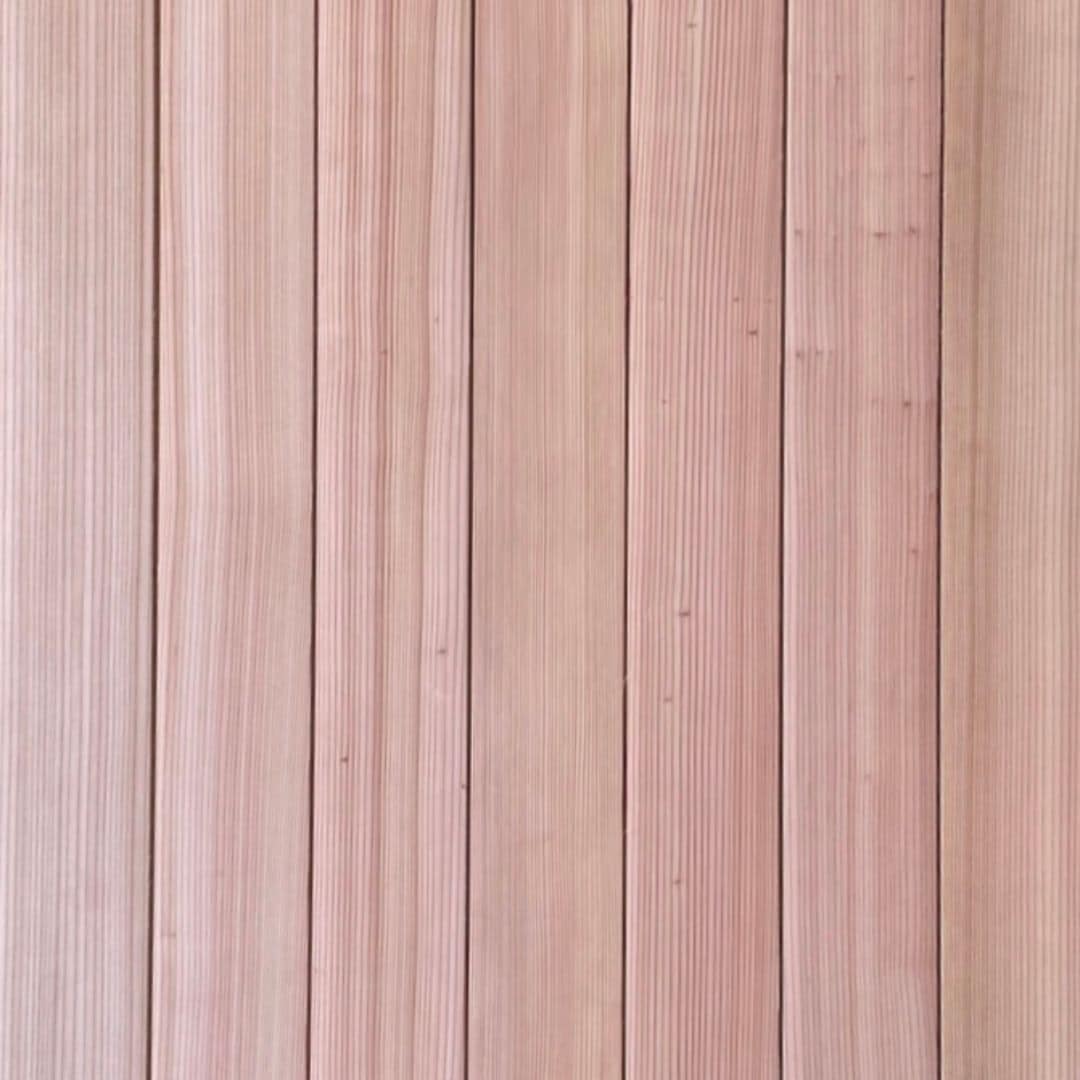 秋田杉 柾目 赤 羽目板 壁板・天井板 2m 本実V溝加工 無塗装