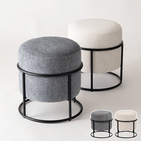 マシブ ラウンドスツール｜PC-507｜ゆったりとしたデザインのラウンド