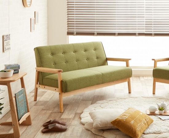 ニューレトロソファ（ファブリック・2人掛け）｜11212｜肌触り