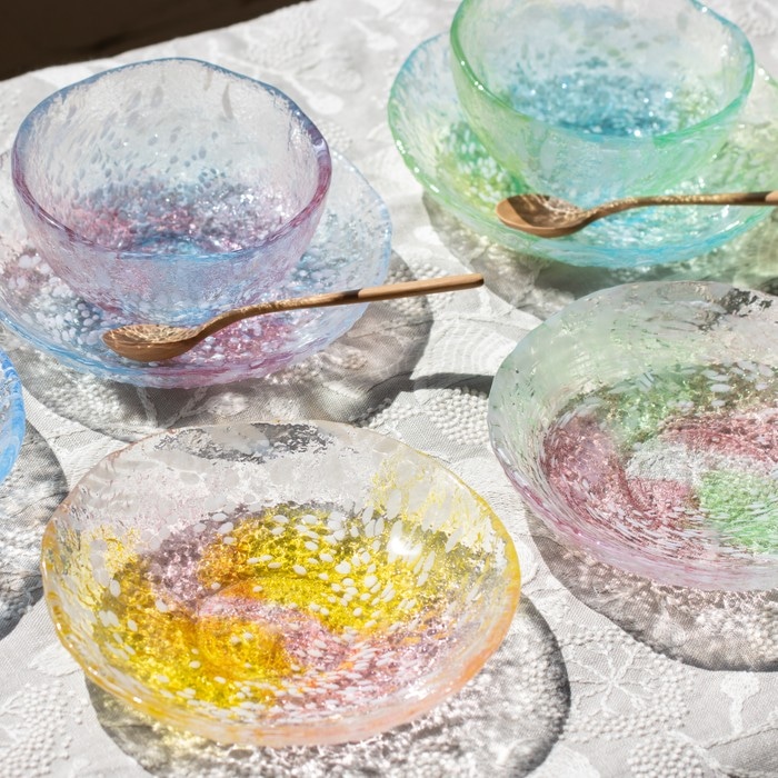 花ふぶき 深ボウル | 北一硝子 まごころお届け便