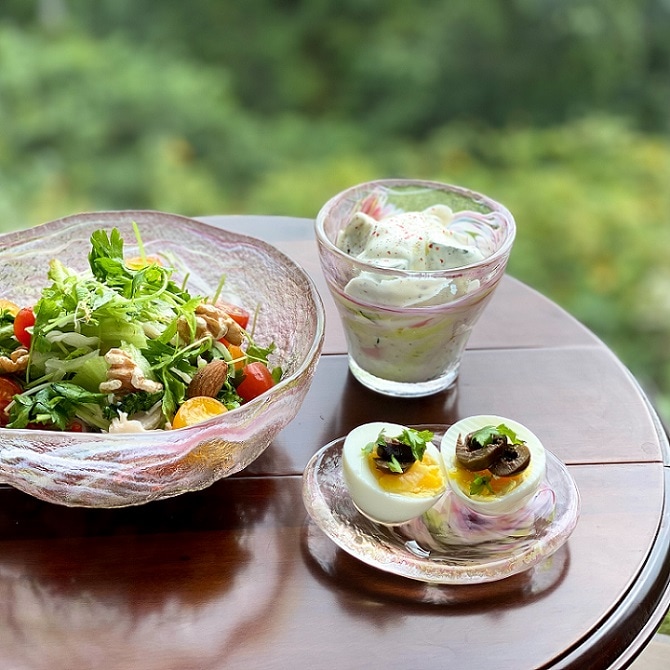 華やぎ 楕円皿 | 北一硝子 まごころお届け便