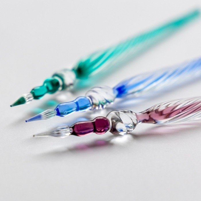 ガラスペン クリアドロップ 紫 | 北一硝子 まごころお届け便