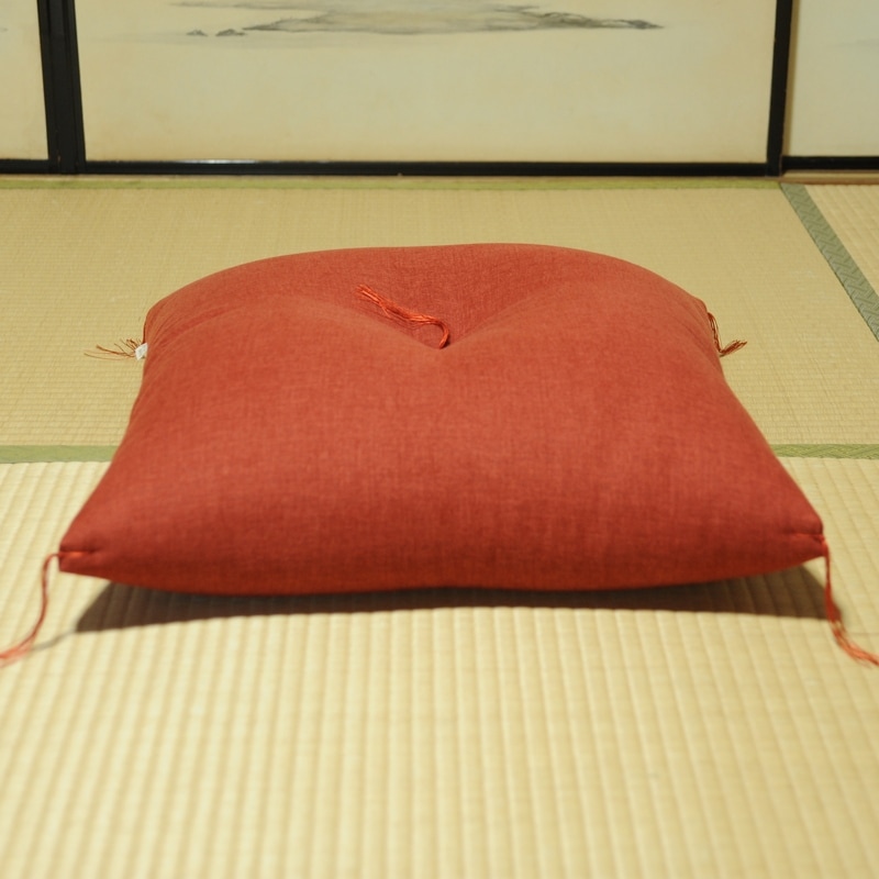 座布団 京もめん 臙脂（えんじ） | 座布団 | | 京都 座布団屋 くつろぎ