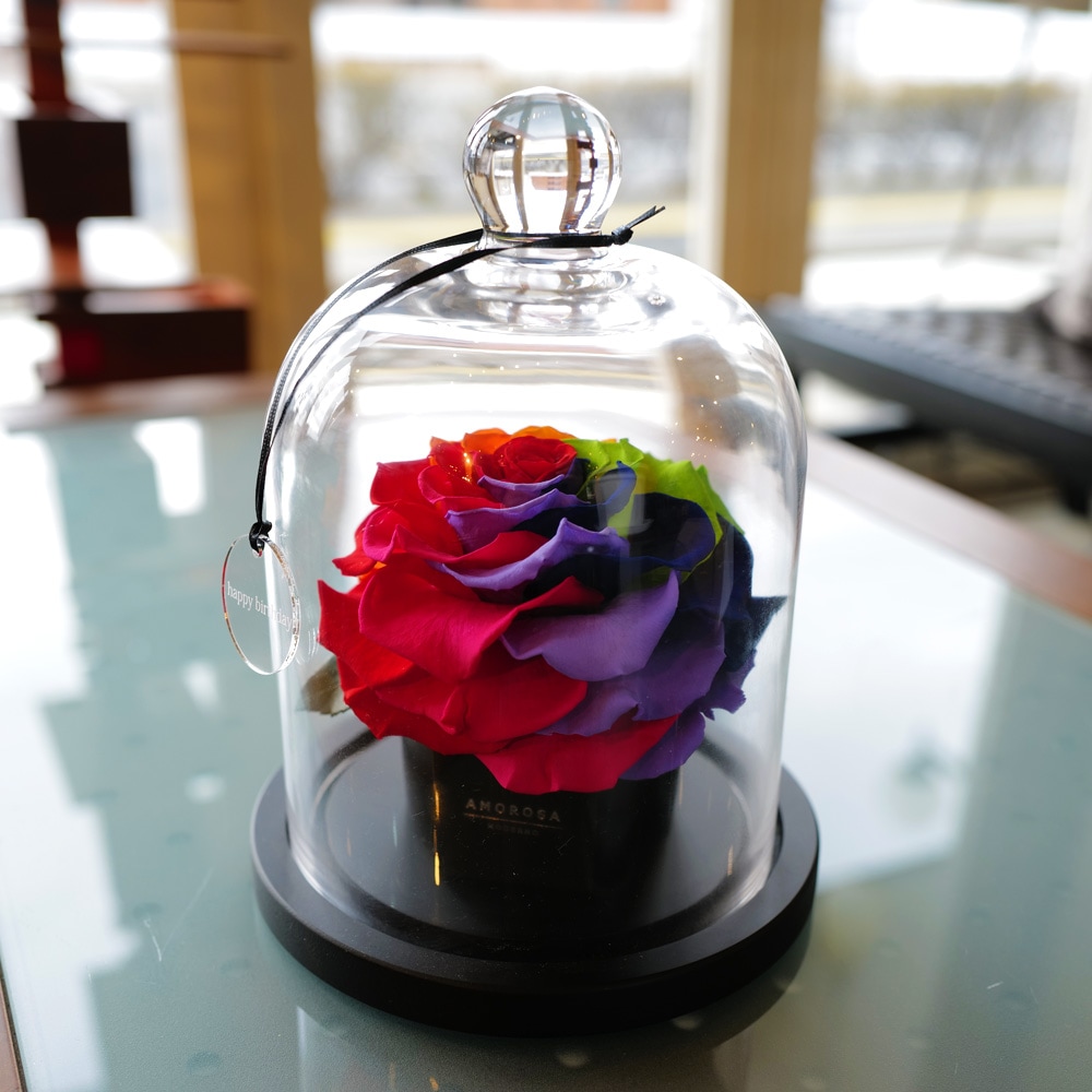 プリザーブドフラワー レインボーローズ ハートフェルト | スタイル