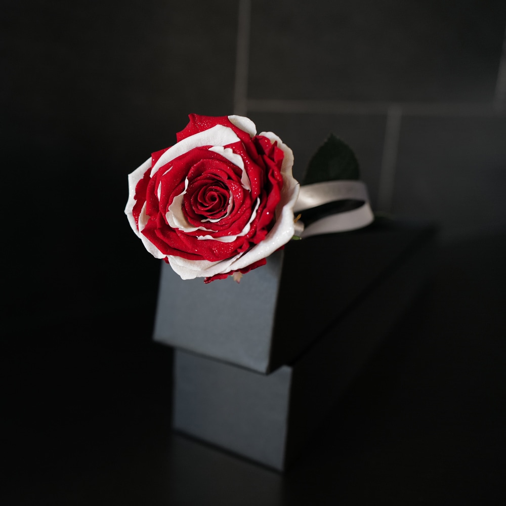 レインボーローズジャパン プリザーブドフラワー 縦長BOXギフト