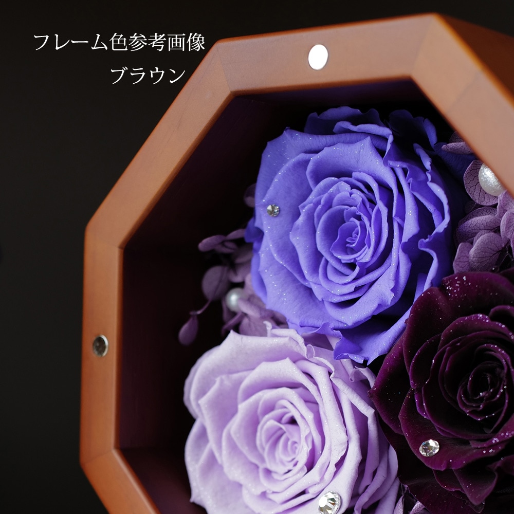 ピンクローズ プリザーブドフラワー 8角BOX | プリザーブドフラワー