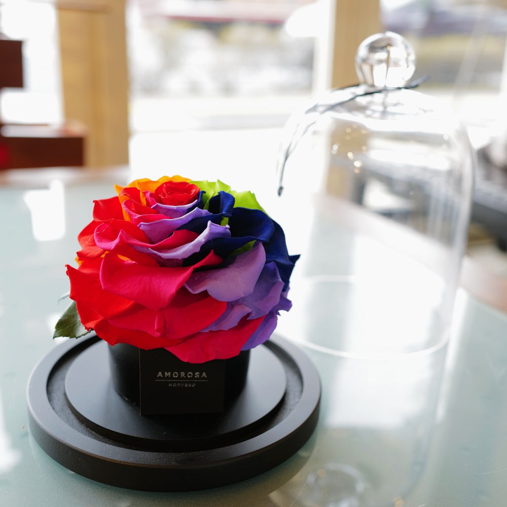 プリザーブドフラワー レインボーローズ ハートフェルト | スタイル