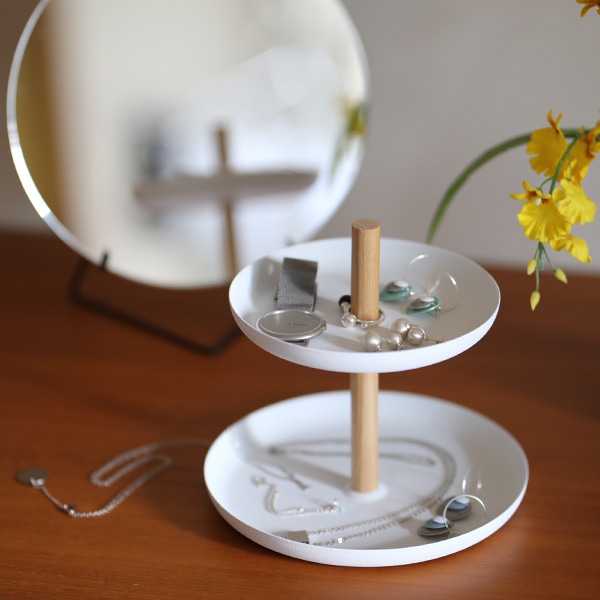 お取り寄せ】山崎実業 tosca (トスカ) アクセサリートレイ2段