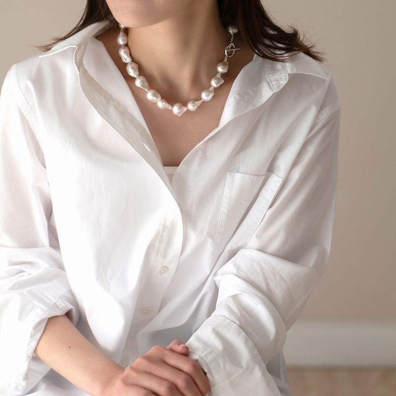 Blanche(ブランシュ) 淡水ホワイトオイスターパールネックレス